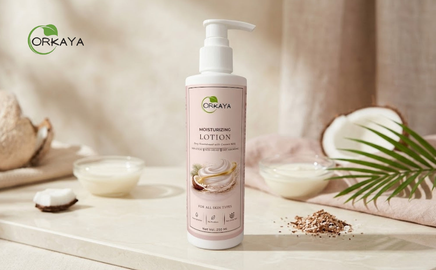 Orkaya Moisturizing Lotion with Coconut Milk