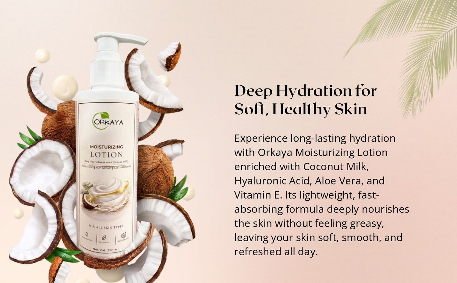 Orkaya Moisturizing Lotion with Coconut Milk