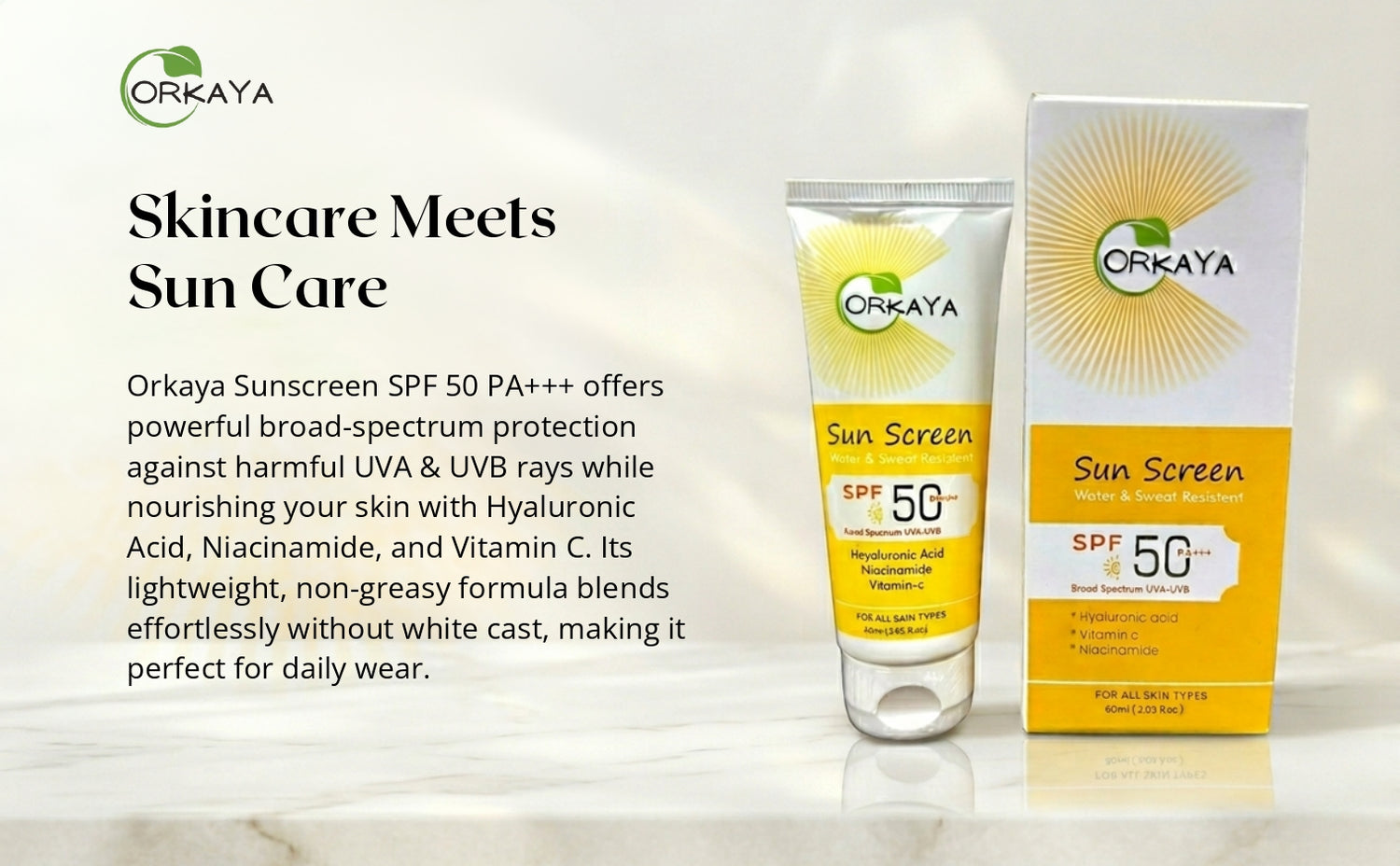 Orkaya Sunscreen SPF 50 PA+++