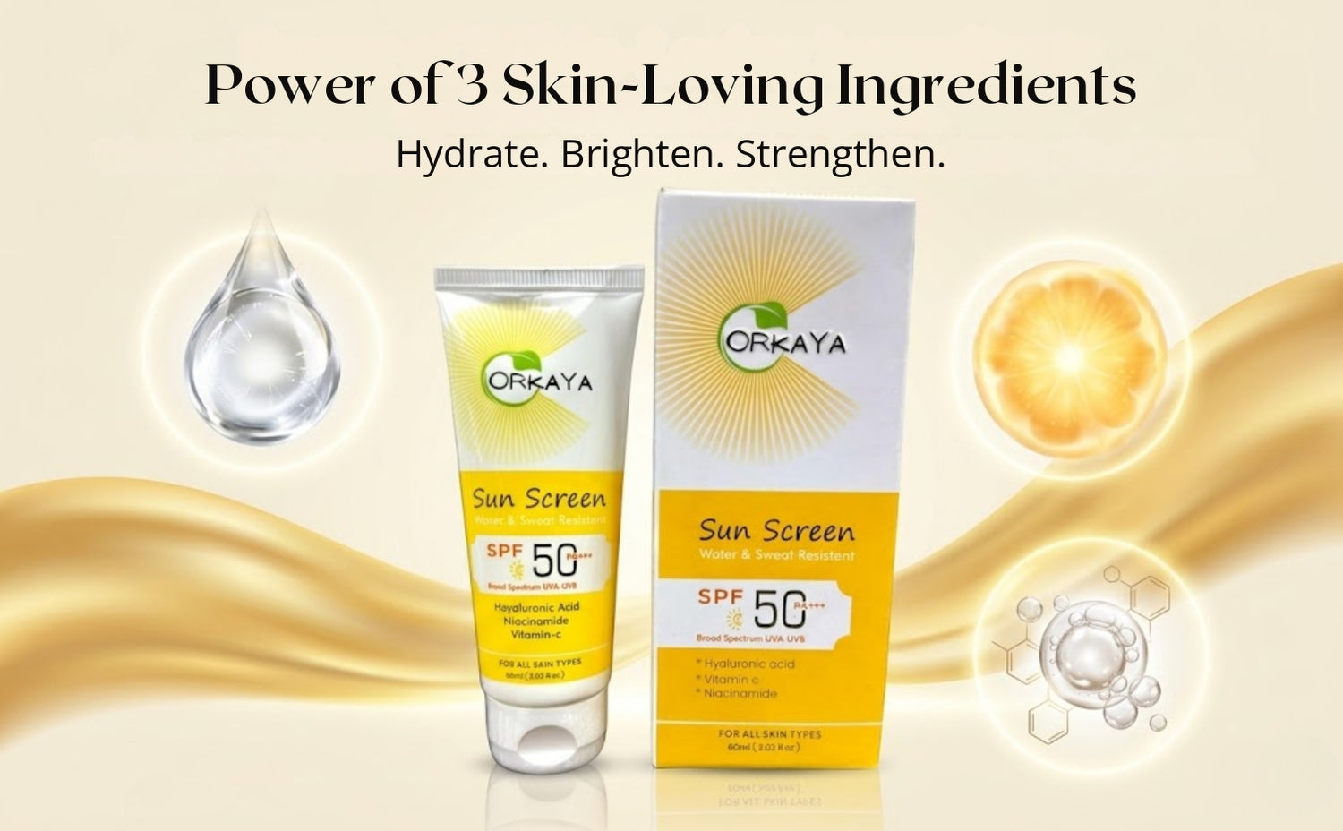 Orkaya Sunscreen SPF 50 PA+++