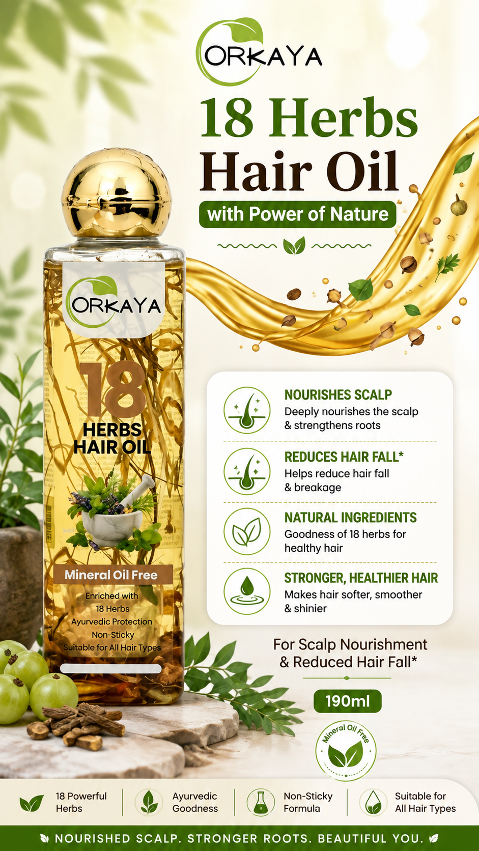 ORKAYA 18 Herbs Hair Oil