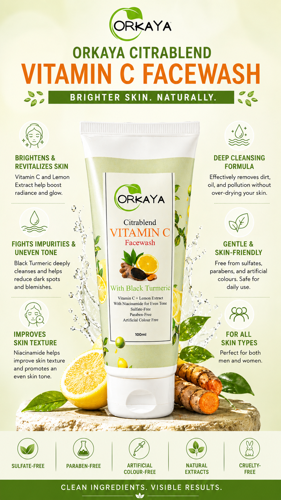 ORKAYA Citrablend Vitamin C Facewash