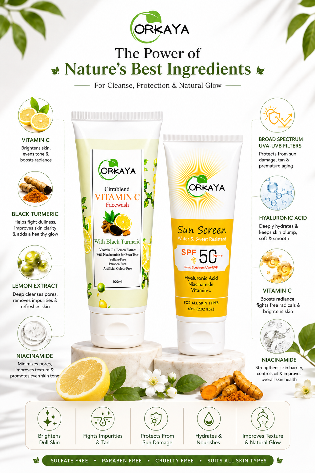 ORKAYA Vitamin C Glow Combo