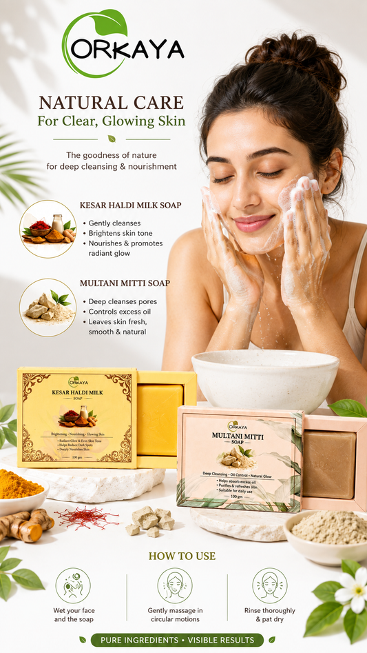 ORKAYA Natural Glow Soap Combo
