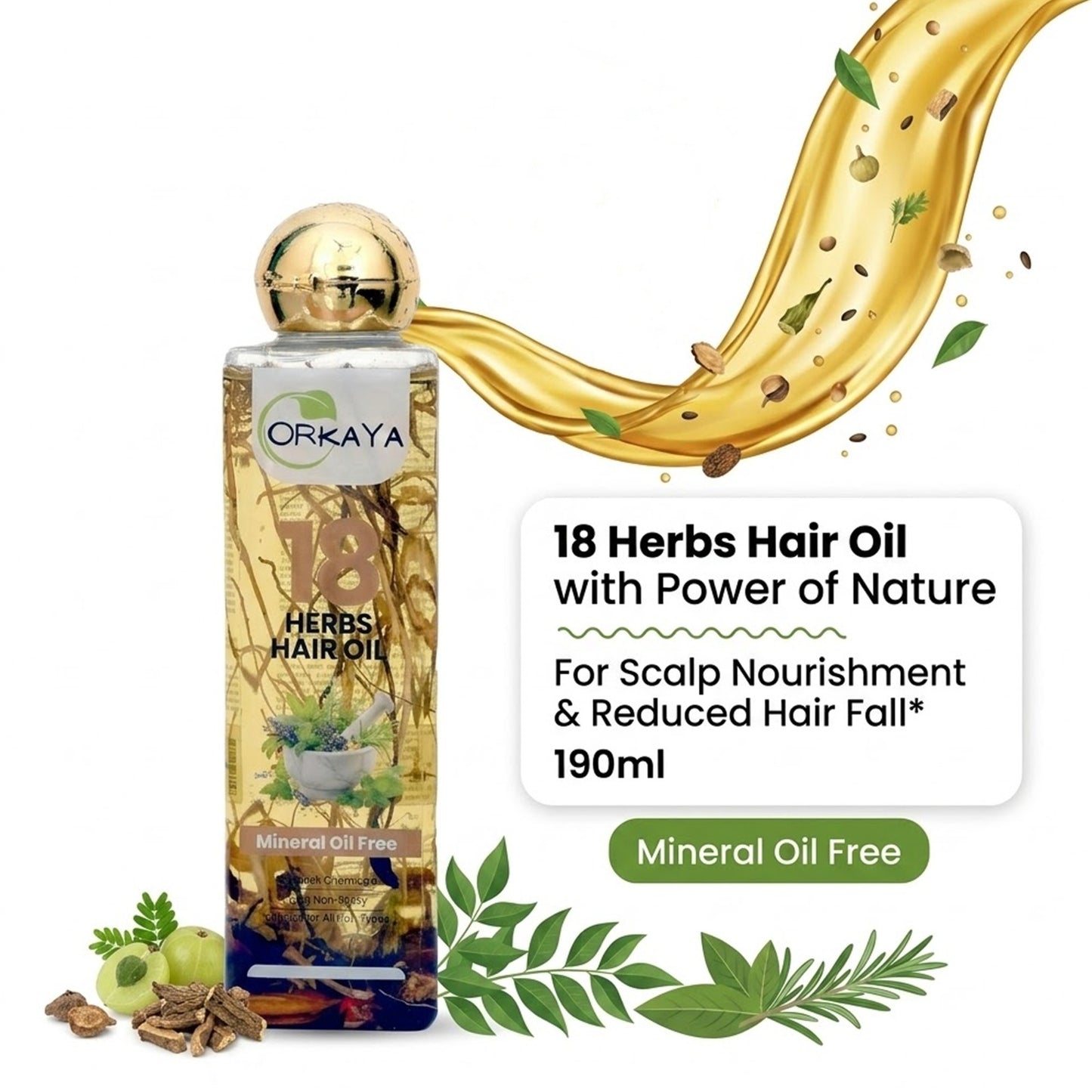 Orkaya 18 Herbs Hair Oil